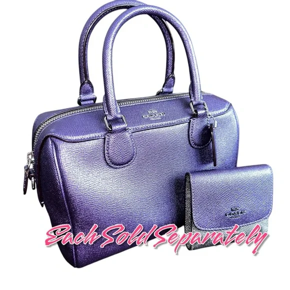 Coach Metallic Purple Bag - Picture 3 of 10